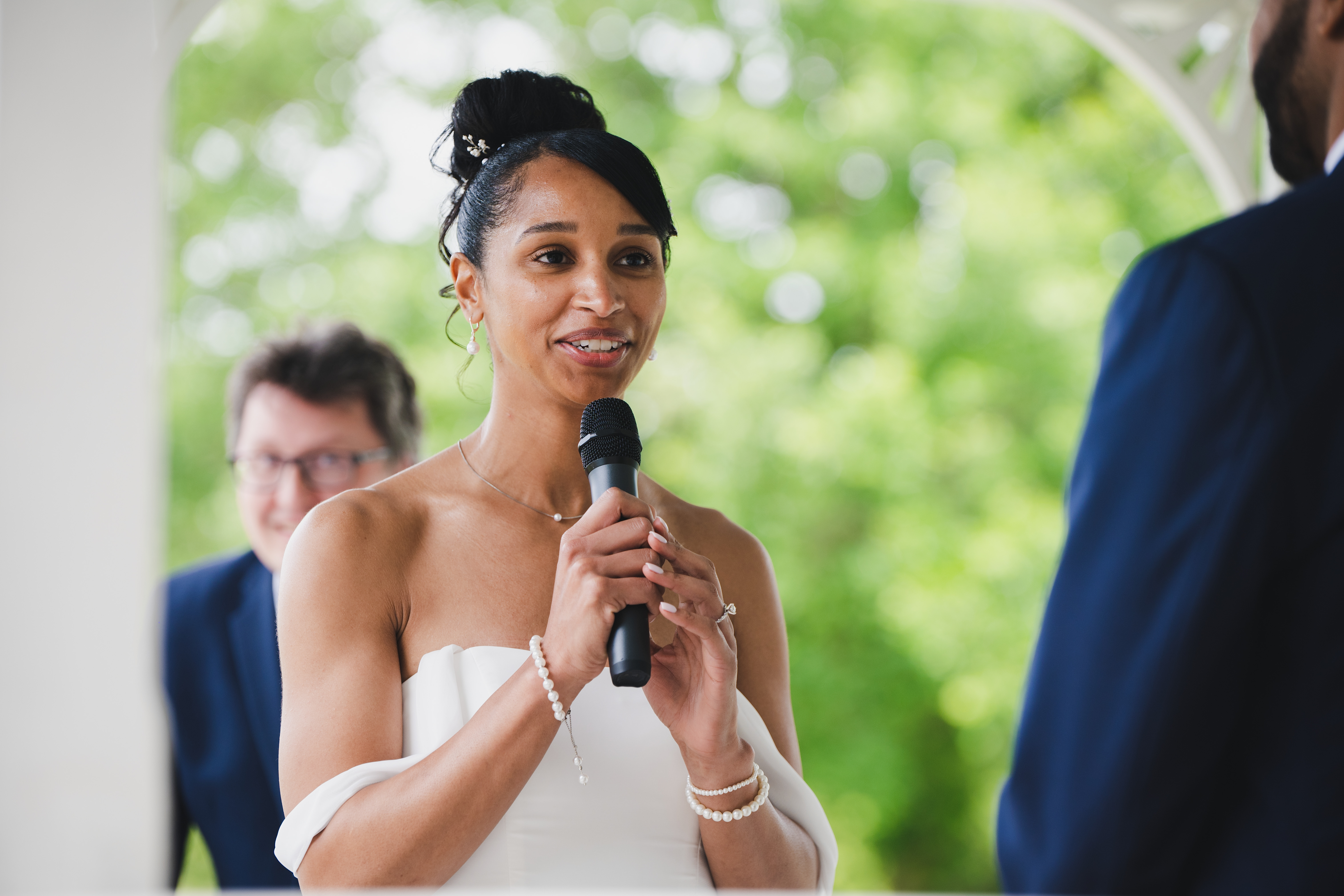 Brittany sharing her vows