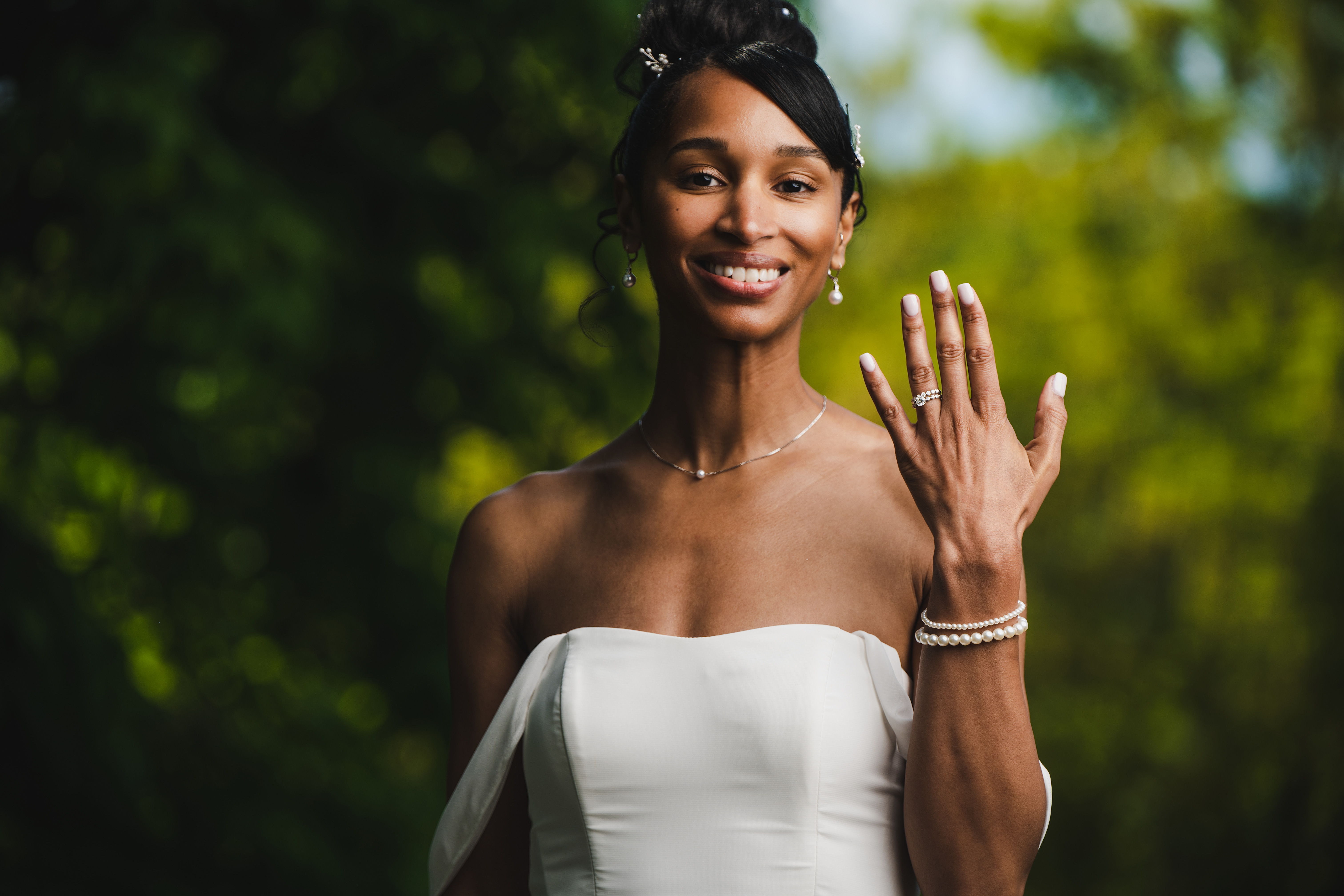 Brittany showing off her ring